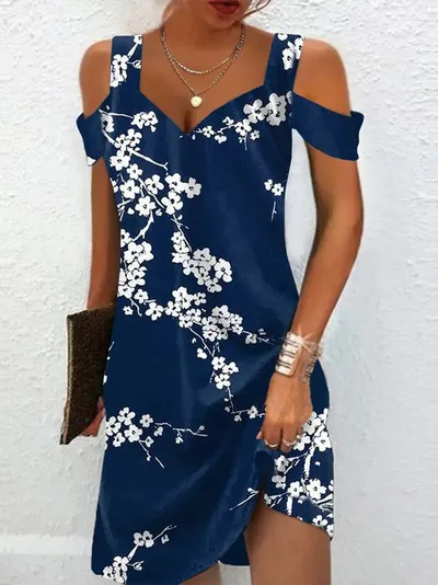 Women's Printed Slim Fitting Dress
