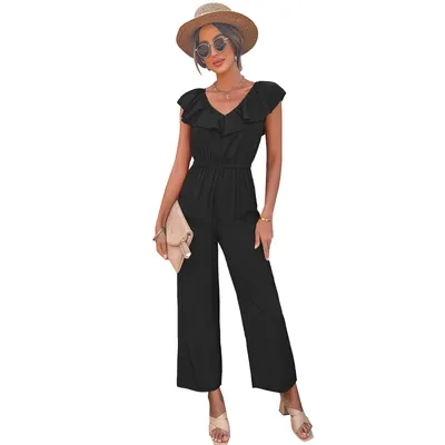 European And American Women's Fashion Slim Waist Jumpsuit