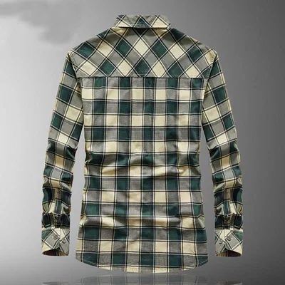 Men's long sleeve plaid shirt