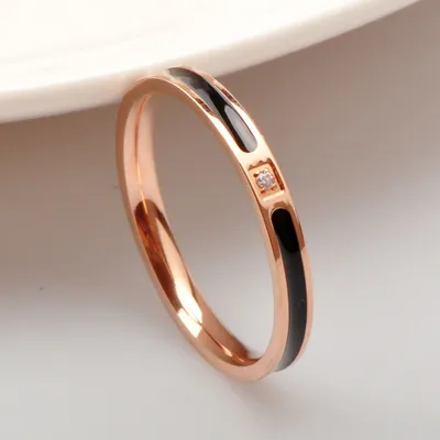 Titanium Steel Diamond Ring