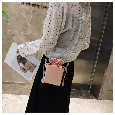 Women's bags new pumping bucket bag