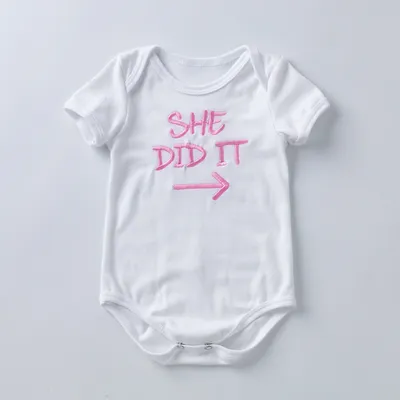 Cartoon animal alphabet black white baby romper