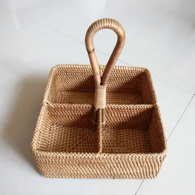 Rattan Woven Sundries Sorting And Sorting Box Storage Box