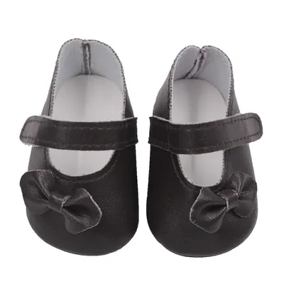 18 Inch American Girl Doll Shoes Solid Color Bow Shoes