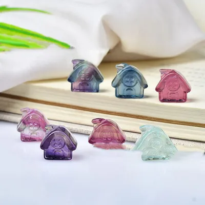 Natural Crystal Coloured Fluorite Craft DIY Ornaments