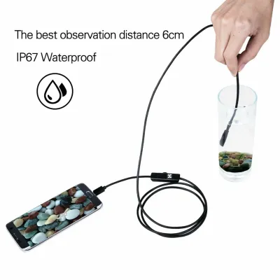 5M 6LEDs Snake Endoscope Borescope 8mm Inspection USB Camera Scope For Android