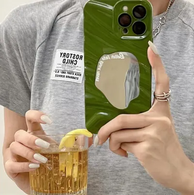 Wave Pattern Geometric Mirror Phone Case