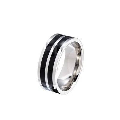 Japanese And Korean INS Style Couple Ring Titanium Steel