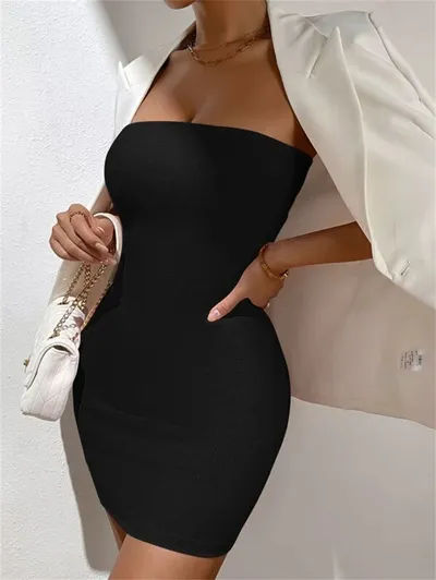 Spring And Summer Sexy Small Pit Strips Covering Breasts And Hips Skirt
