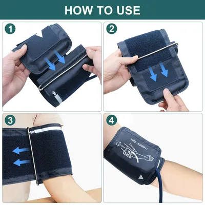 Multifunctional Home Blood Pressure Monitor With Cuff, Records 99 Measurements And Tracks Heart Rate