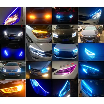 Ultra-thin Light Guide Strip Two-color LED Flowing Water Automobile Decorative Lamp