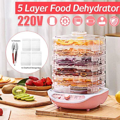 MINI Dried Fruit Vegetables Herb Meat Machine Household Dehydrated 5 Trays Snacks Air Dryer