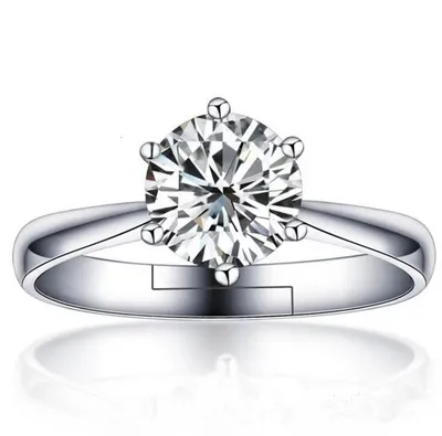 Women's Simple Six Claw Diamond Ring