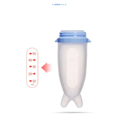 Rice Cereal Spoon Milk Bottle Baby Squeeze Feeding Artifact