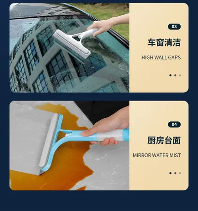 Window Cleaning Tool Home Glass Scraper 3-in-1 Squeegee Cleaning