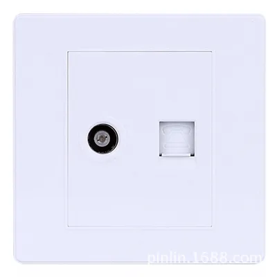 TV socket type 86 ivory white