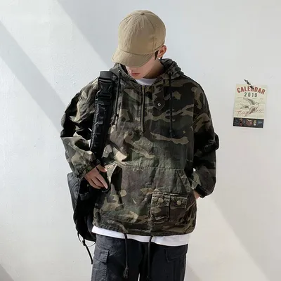 Trendy Handsome And Immortal Jacket Handsome Tooling Camouflage