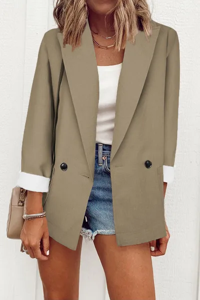 Temperament Slim Jacket Fashion Business Single Breasted Long Sleeve Casual Suit Top Clothing