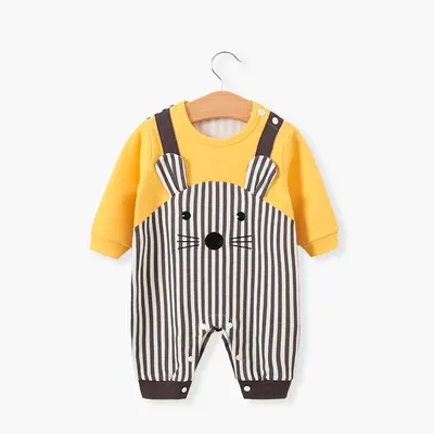 Cartoon Warm Cotton Baby Autumn Jumpsuit