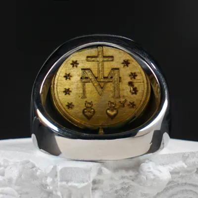 European And American Retro Maria Titanium Steel Ring