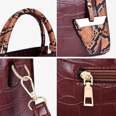 Single shoulderPattern Two-Piece Handbag Shoulder Bag