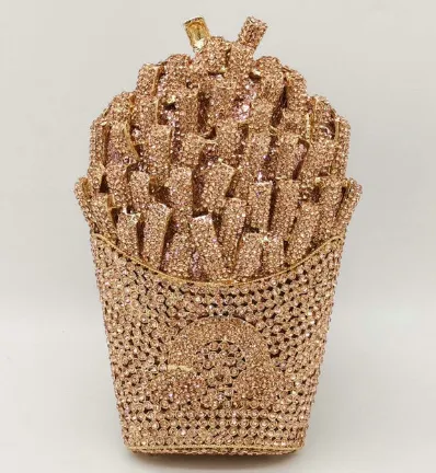 FrenchFrench fries diamond wisp empty metal bag