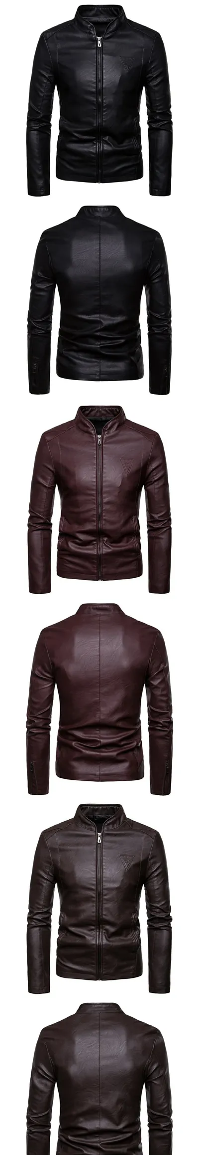 Large Size English PU Leather Jacket Jacket