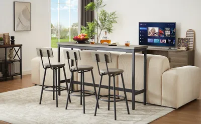 Long Bar Counter Table Set