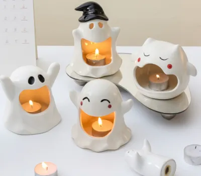 Special Halloween Ghost Festival Ceramic Craft Ornaments