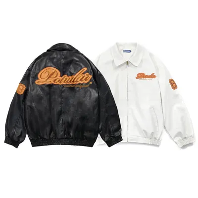 Men's Casual High Collar Embroidered Print Sports Jacket