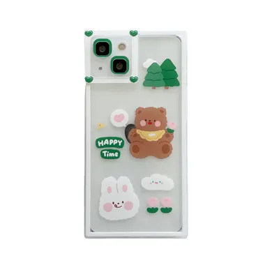 غلاف هاتف Tulip Bear Rabbit لطيف ناعم