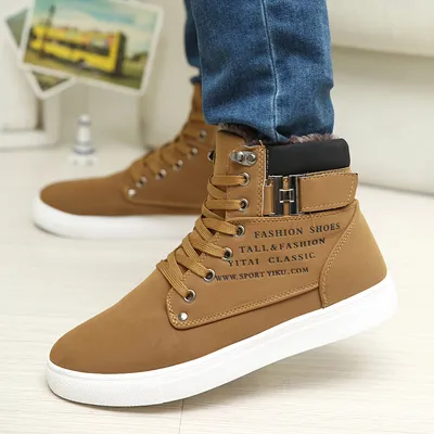 DEKABR Hot Men Shoes Fashion Warm Fur Winter Men Boots Autumn Leather
