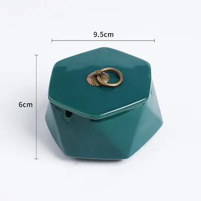 Ceramic Ashtray With Lid Creative Personality Fashion Office Anti Fly Ash Size Size Living Room Home European Trend