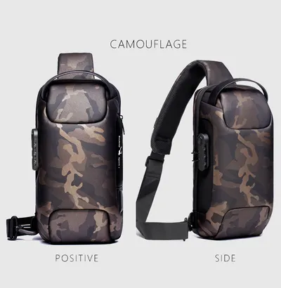 Men  Chest Bag Messenger Bag Anti-theft Shoulder Bags Chest Bag Pack For Male