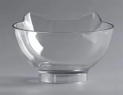 New Inclined Food Cat Ear Oblique Mouth Transparent Single Pet Bowl