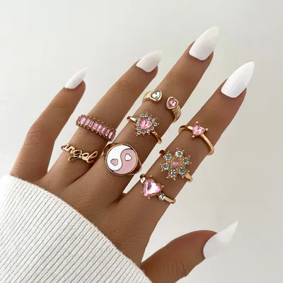 New European And American Personalized Fashion Ring Set