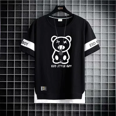 Teenagers Short-sleeved T-shirt Shorts Men's Trendy Sports Suit Junior High School
