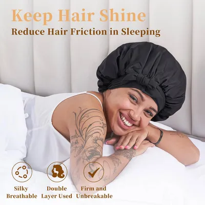 Silk Bonnet, Satin Hair Bonnet For Sleeping For Wavy Curly Natural Hair