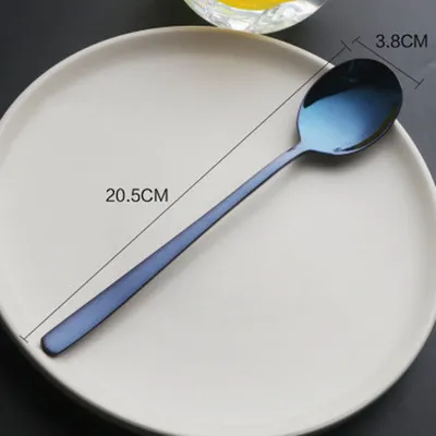 Korean style spoon stainless steel household long handle spoon