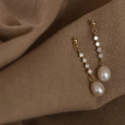 Pearl Earrings Women's Long Temperament