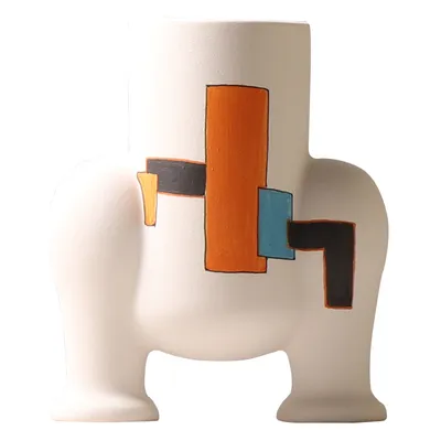 Creative Capsule Man Decoration Decorative Vase Color Matching Hand-painted Frosted Ceramic Crafts