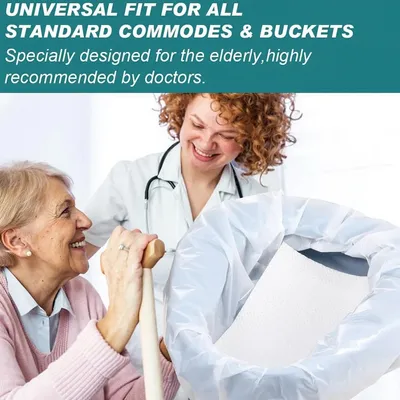 Pack Of 160 Commode Liners With Absorbent Pad Odorless Disposable Bags Universal