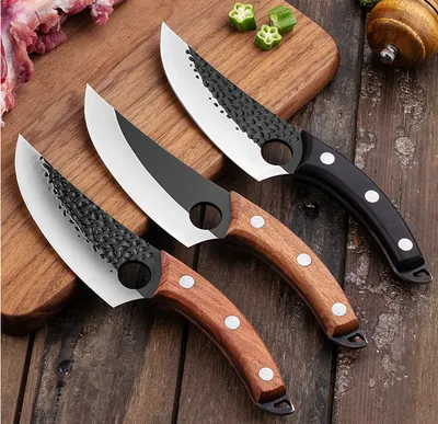 Kitchen Knife Meat Cleaver Slaughtering Butcher Knife Chopping Boning Knife Raw Fish Filleting Cooking Tool