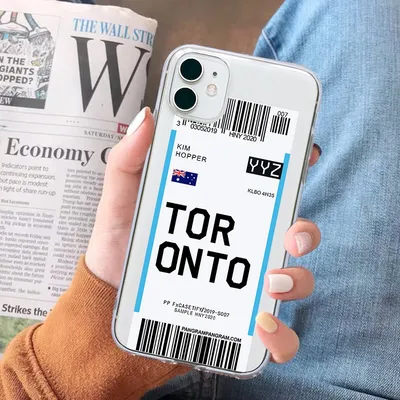 Creative Airplane Ticket Fashion Phone Case