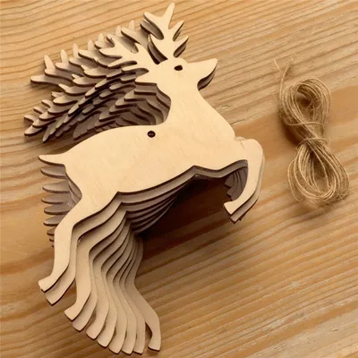 Handmade creative DIY wooden crafts Christmas pendant