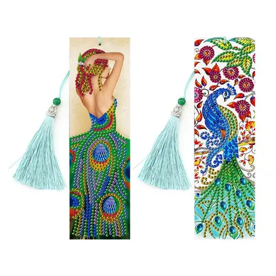 5D Diamond Painting Creative Bookmarks Peacocks