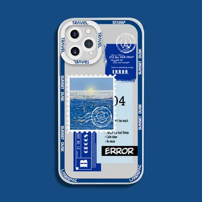 Creative Stamp Printing Silicone Phone Case