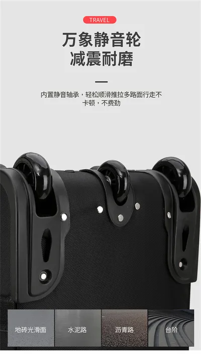 Women Travel Suitcase Trolley Bags Wheeled Bag Oxford Waterproof Rolling Luggage Travel Handbag