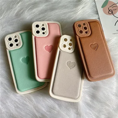 Embossed Love Faux Leather Phone Case