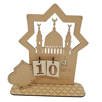 Home Wooden DIY Countdown Calendar Decorative Ornaments